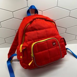 NWT LEGO x TARGET vintage inspired retro red quilted puffer backpack